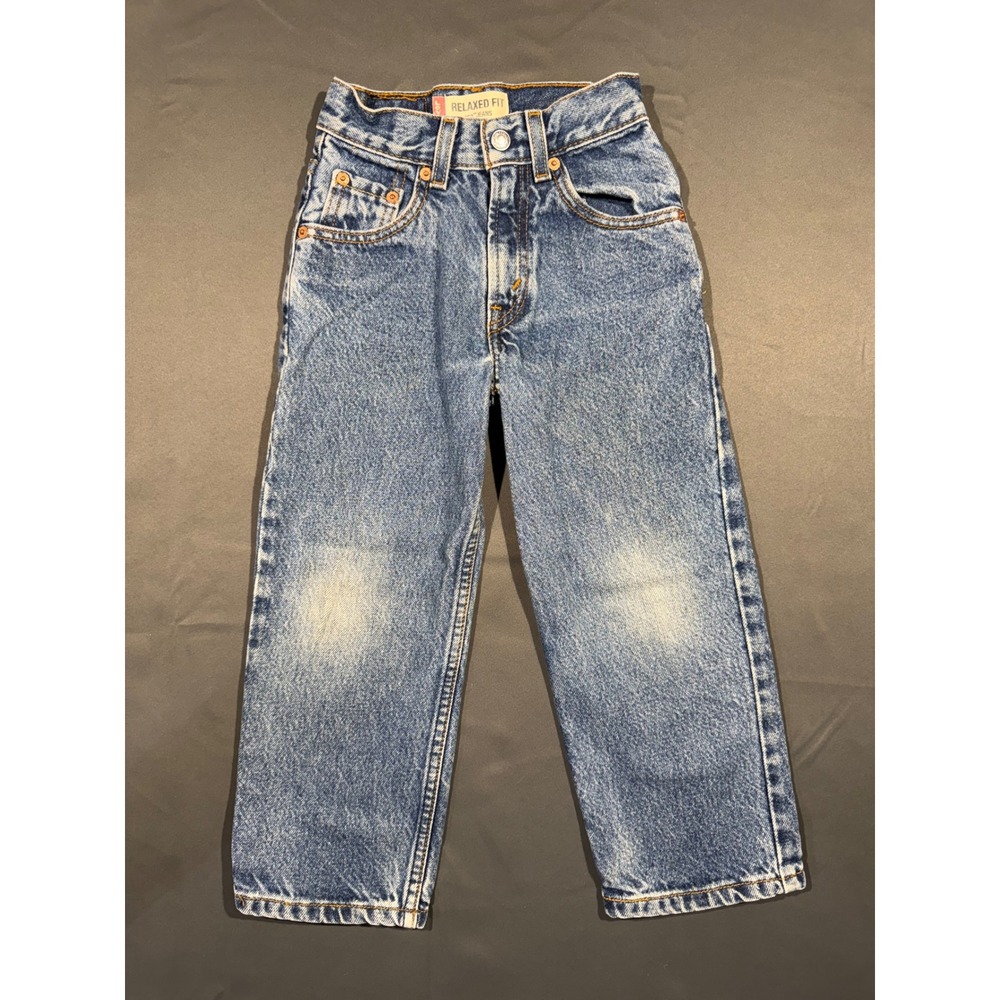 Levis 550 Relaxed Fit Jeans Kids Size 6 Reg Medium Wash Denim Blue 100% Cotton